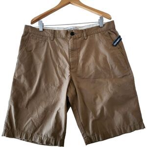 NWT Old Navy Tan Slim Flat Front Cotton Chino Shorts Men Size 36 TALL